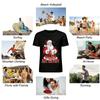 Santa Says Six Seven Gesture Print Christmas Casual Top Pure cotton T-shirt