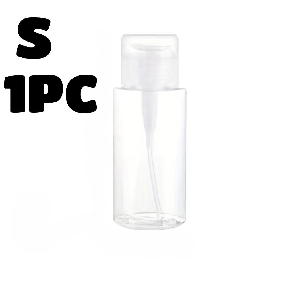 3pcs 120/150/200ml Pump Bottle Refillable Empty Press Travel Bottle Set for Makeup Nail Polish Remover Cosmetic Organizer