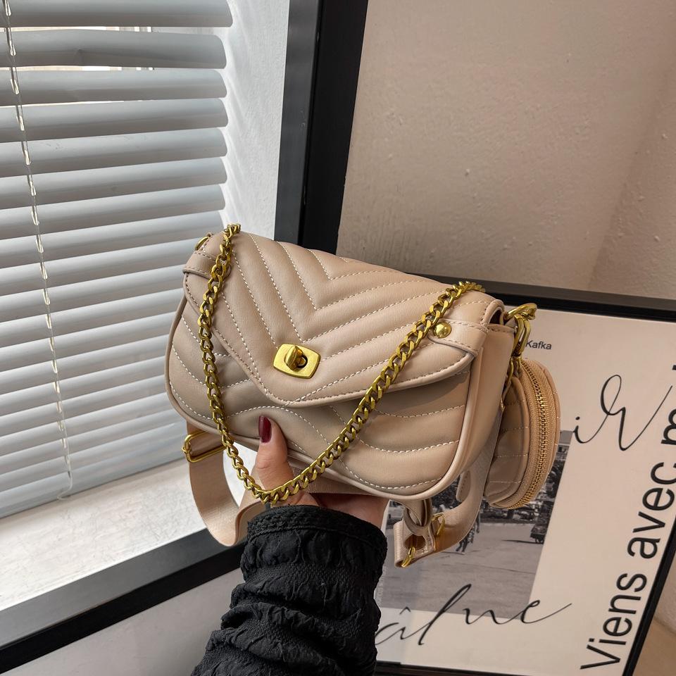 Small PU Leather Shoulder Bag For Women  new purse and Handbags Female Travel Crossbody Bag ladies chain Sling bag 2 PCS/SET