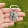 Virgin Mary Pattern Alloy Round Keychain - Anniversary Jewelry Gift