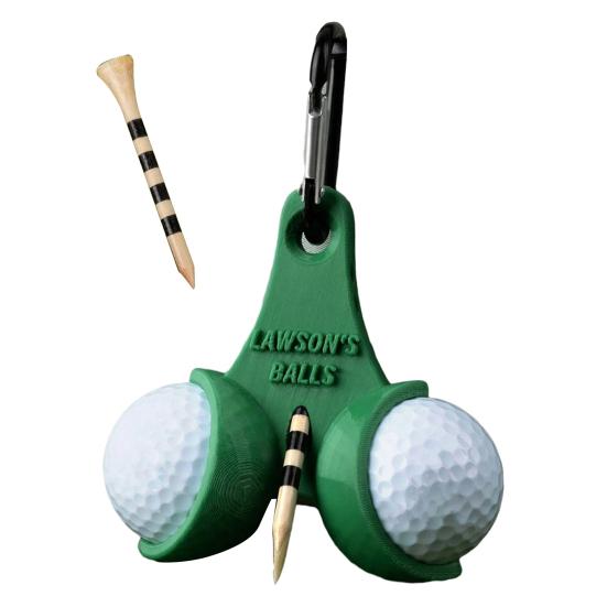 3D tištěný držák na golfové míčky s klipem Pojme 2 golfové míčky a týčka Nosič Organizér Úložný stojan Golfové příslušenství Muži Ženy Dárek pro golfistu