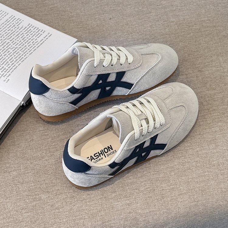 Spring board shoes retro flat casual shoes new lace-up Dexun 22 sports shoes 35 бежевый
