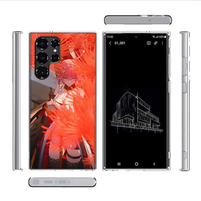 Game Wuthering Waves Changli Capa Phone Case For Samsung S26 Ultra S25 Edge Galaxy S23 S21 S20 S24 FE S22 S10 Plus Cover Clear T