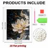Pearl Painting Kit White Lotus Flowers Theme Frameless Handicraft DIY Bedroom Decoration Living Room Wall Art Room Decoration Art Craft Decoration