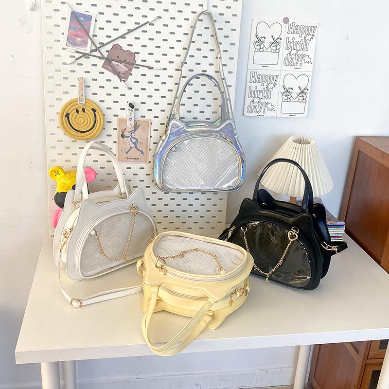 Women's Daily Crossbody Bag One shoulder cat-shaped bag Cute animal bag