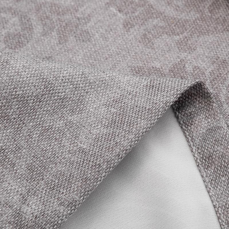 Solid Color Thickened Living Room Shading Imitation Hemp Embossing Sound Insulation Sound Absorption Living Room Home Improvement Finished Curtain