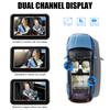 Baby Autokamera Dualkanal 5 Zoll 1080P Baby Monitor mit 2 IR Nachtsichtkameras und 150 Grad Weitwinkel