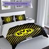 3pcs Borussia Dortmund Duvet Cover Set, Includes 1 Duvet Cover and 2 Pillowcases,Skin-Friendly&Comfortable Fabric,Suitable Bedding Sets