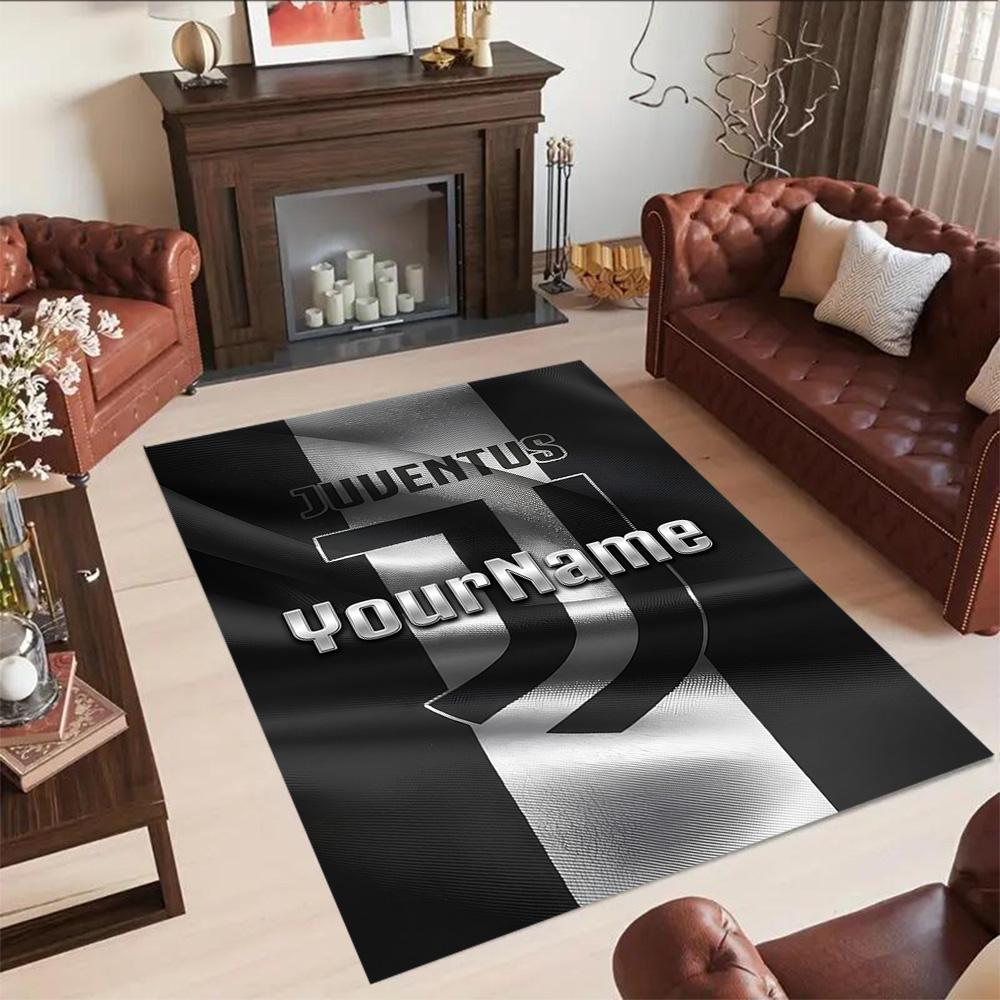 Juventus Customizable Name Carpet Design for Dormitory Kitchen Study room Foyer Anti-slip Rug Office home decor Birthday/Christmas Gift