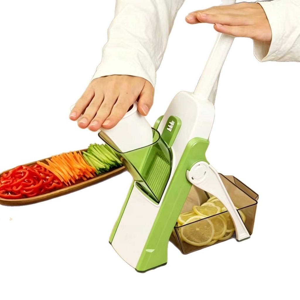 Multifunction Vegetable Slicer With Stainless Steel Blades For Home Cooking And Food Prep