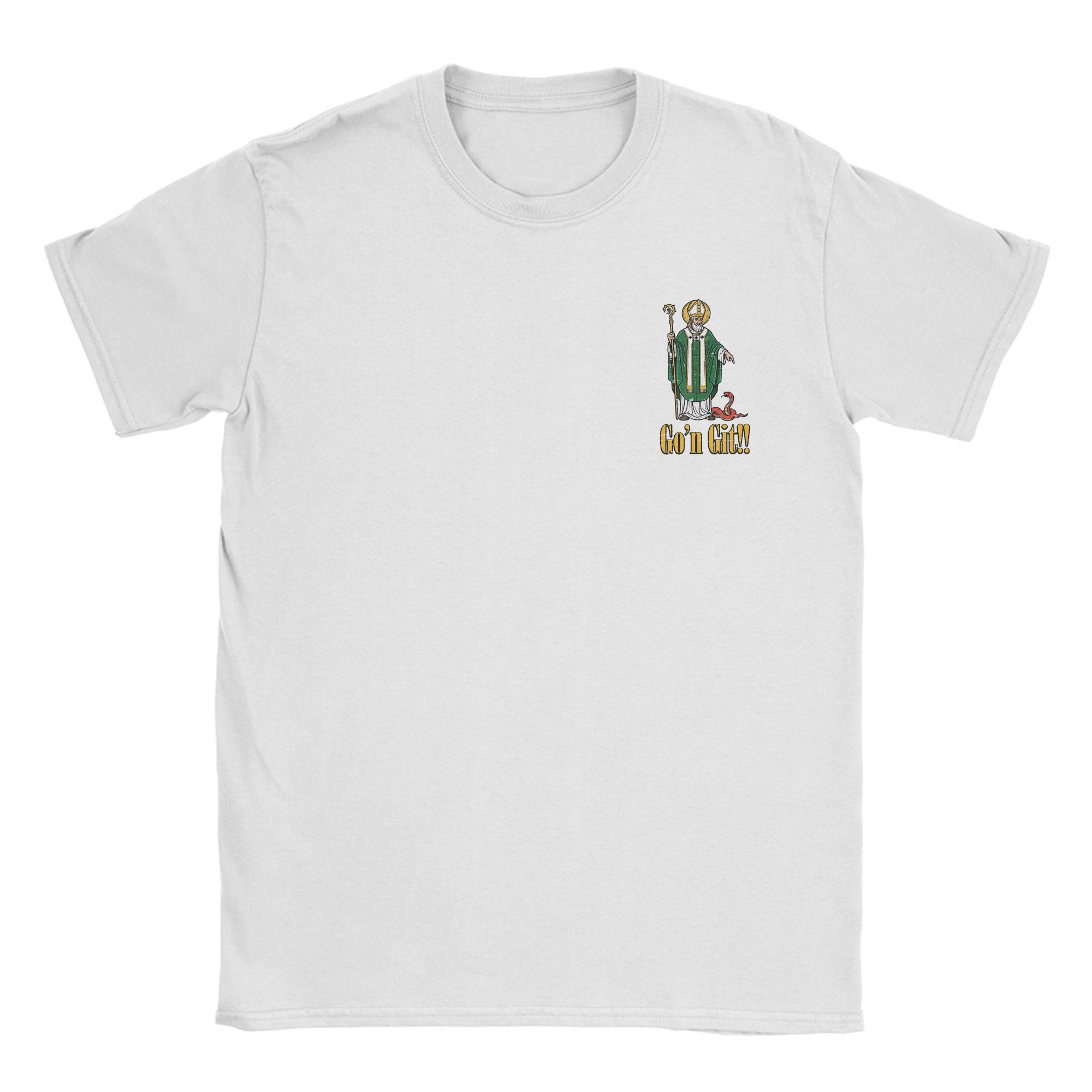 Unisexs St Patrick Snake Gon Git Funny Saint Paddys T Shirt Clothes Novelty Short Sleeve Round Collar Tee Shirt Plus Size TShirt S