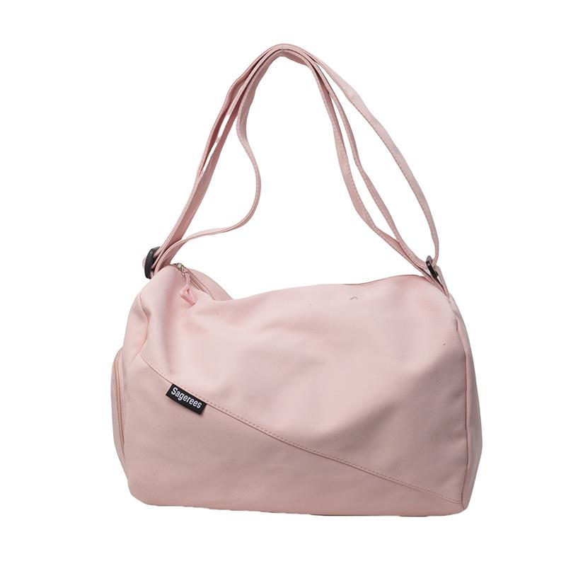 Simple Large Capacity Travel Bag Dry Wet Separate Independent Shoe Warehouse Duffle Bag Solid Color Casual Yoga Sports Gym Bag