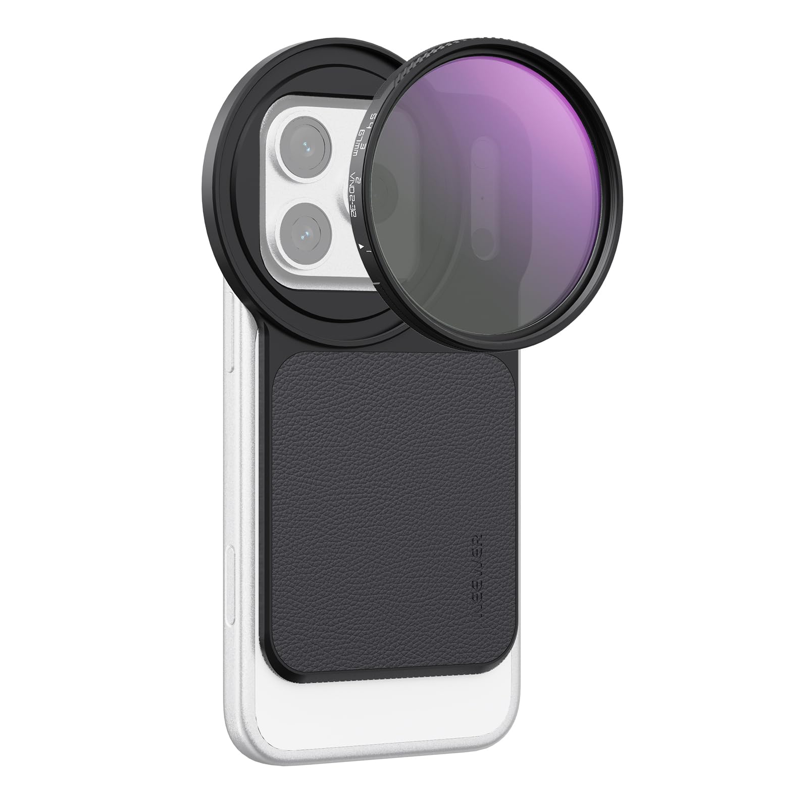 NEEWER Magnetic Smartphone Lens Filter Mount Adapter Back Plate with 67mm Variable ND Filter ND 2-32 for MagSafe iPhone 12 13 14 15 16 17 Pro Versions