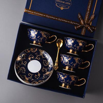 Junsui XVII SW Royal Blue European Coffee & Water Cup Set