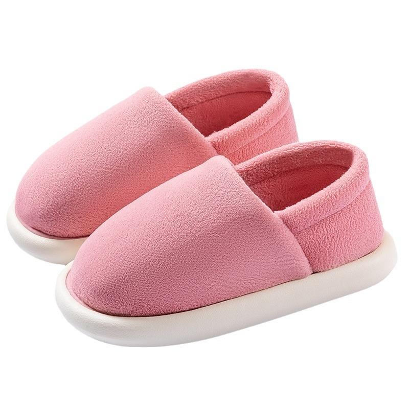 Removable cotton slippers women's new autumn and winter home home indoor couple thick-soled velvet cotton shoes men