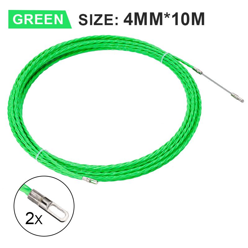 4mm Kabel Einziehwerkzeug 5/10/15/20/25/30/40/50M Fiberglas Einziehstange Fischband Elektrokabel Einziehgerät Hilfswerkzeug