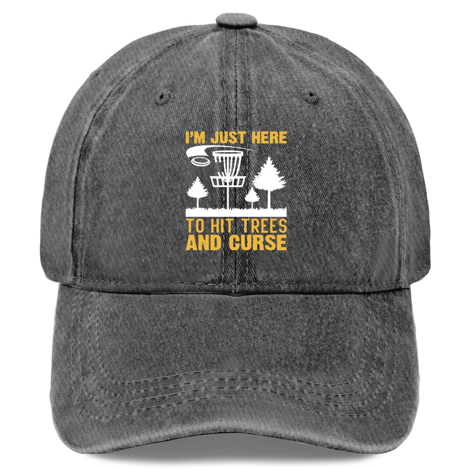 

Disc Golf Funny Graphic Baseball Cap Vintage Washed Polyester Adjustable Dad Hat for Casual Outdoor Sports One Size