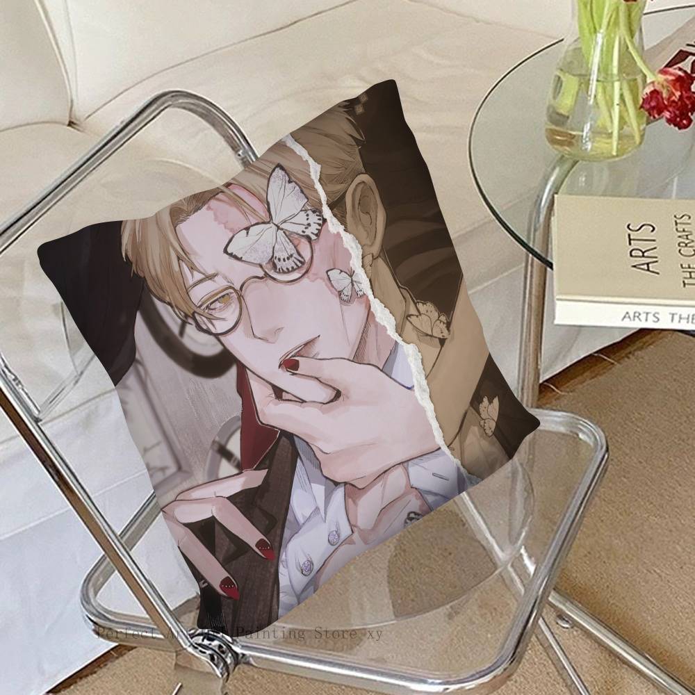 Nanami Kento Jujutsu Kaisen Anime Pillow Case Square Pillow Bedroom Sofa Leisure Comfort Cushion Car Living Room Home Decoration