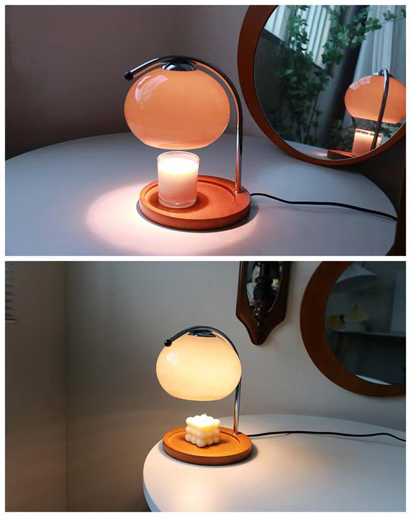 Used Orange Glass Korean Style Decorative Bedside Lamp - Simple Creative Night Light