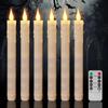 6Pcs Flameless Flickering Candles LED Candles with Remote Control Battery Powered for Home Holiday Party Decoration