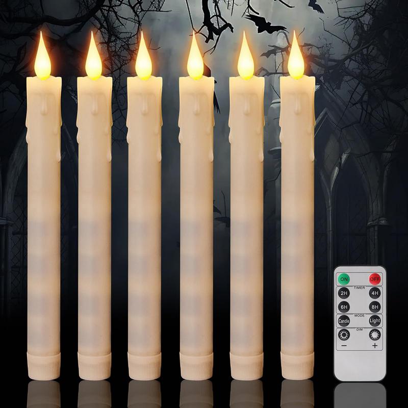 6Pcs Flameless Flickering Candles LED Candles with Remote Control Battery Powered for Home Holiday Party Decoration