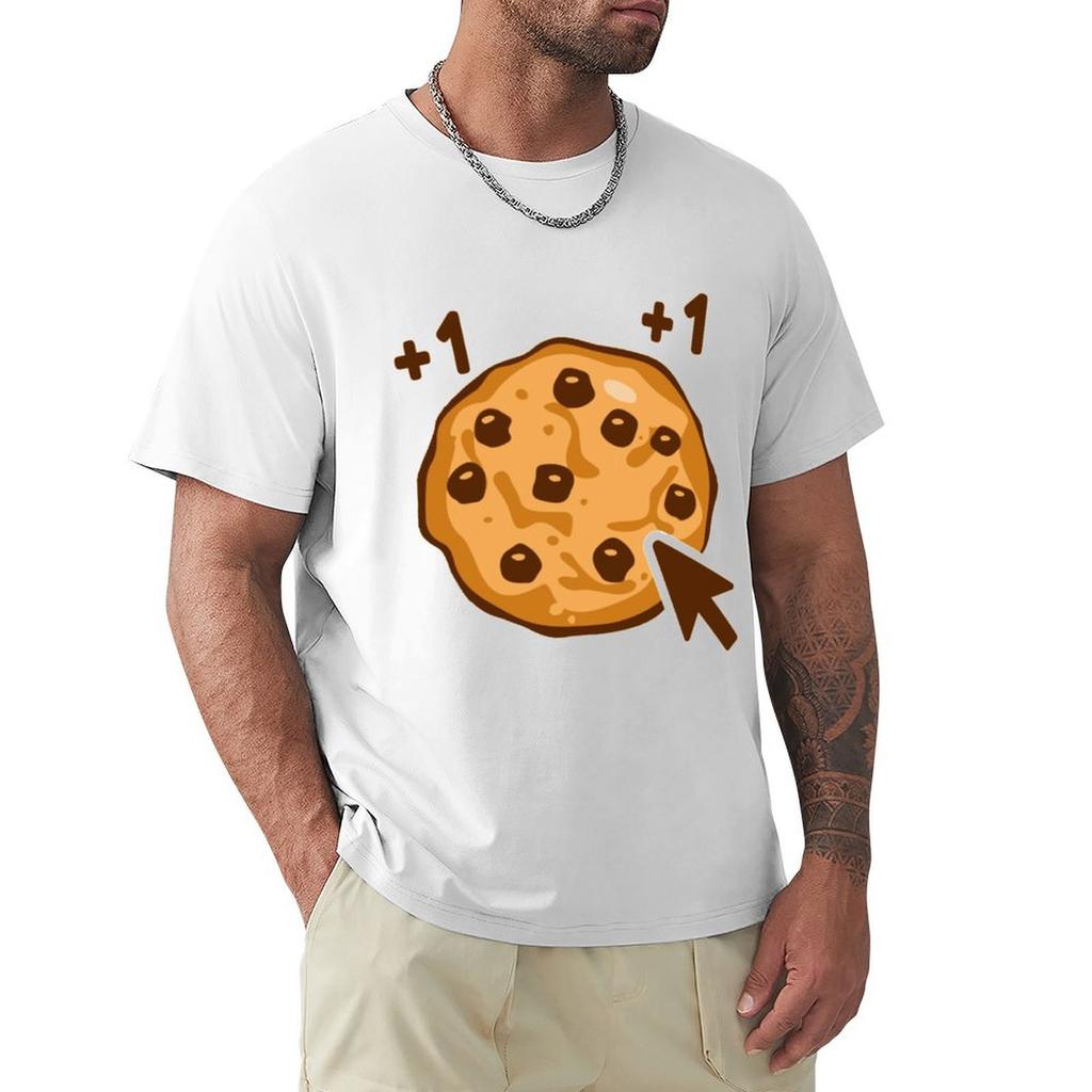 Funny Cookie Clicker Tshirt Work Outdoor Short Sleeve Tee