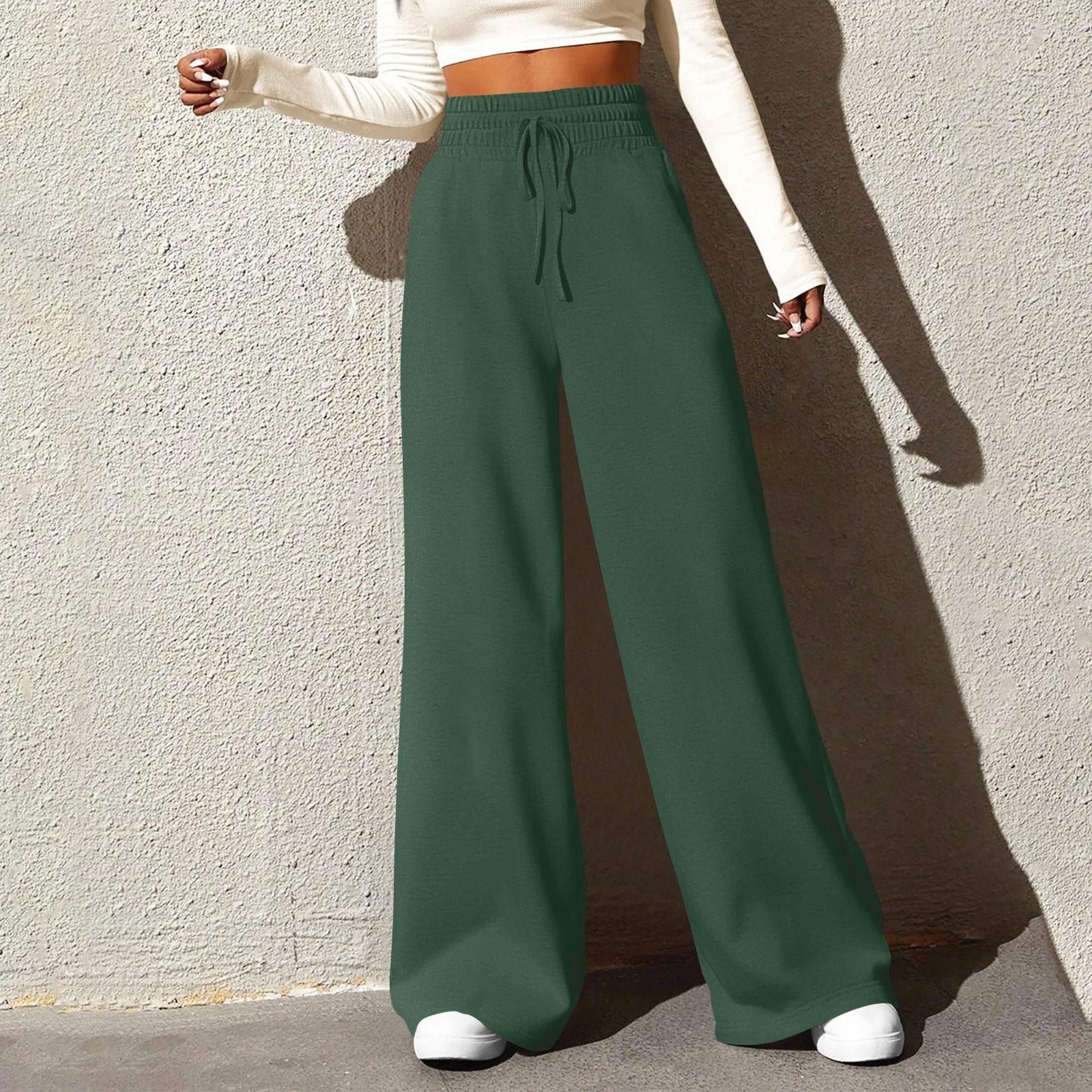 

Womens Wide Leg Sweatpants Casual Loose Color Pants Comfy Joggers Baggy Sweatpants Pockets S