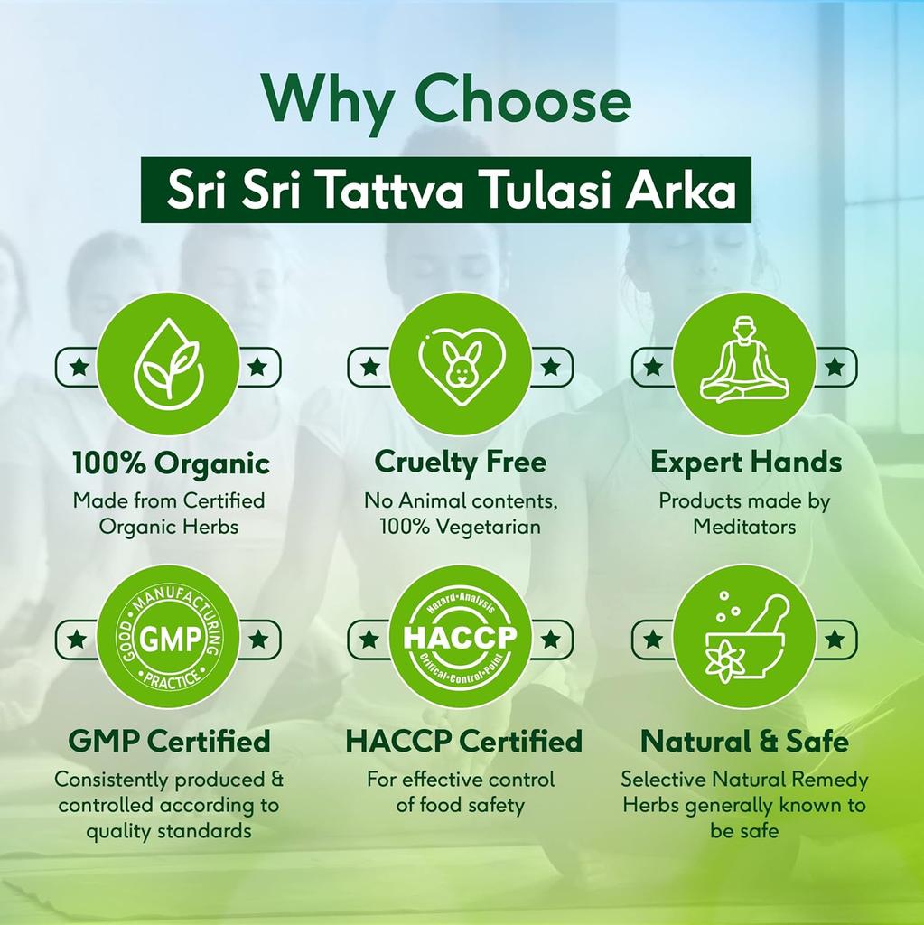 Sri Sri Tattva Tulasi Arka 30ml Pack of 1 | Natural Immunity Booster Drops for Adults