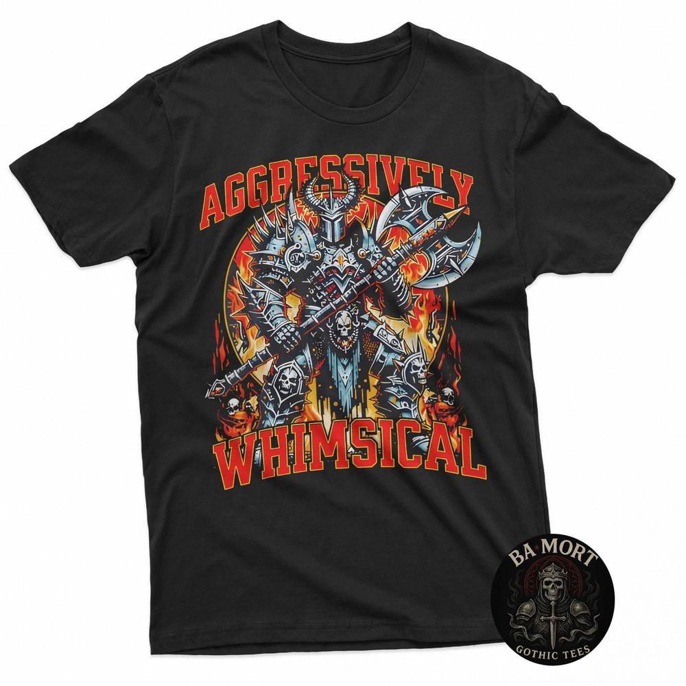 Aggressively Whimsical Dark Fantasy Warrior Battle Design TShirt Unisex T-Shirt XL