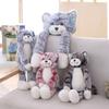 New Cuddle Plush Soft Cat Black Gray Toy Cute Animated Birthday Christmas Halloween Gift Girl Doll Dorm Room Decoration