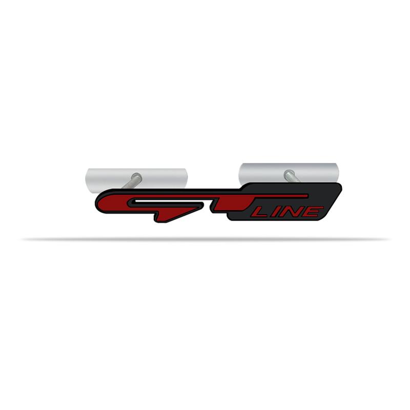 Alloy Metal GT LINE Logo Grille Emblem Rear Trunk Badge Sticker For Sorento Ceed Forte RIO Stonic K5 Sportage Venu Kona Santa Fe