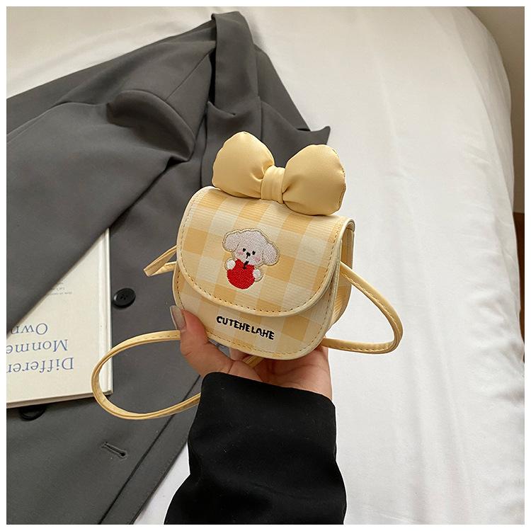 

Cute bow bag 2025 summer new fashion casual foreign style messenger bag puppy change shoulder bag жёлтый