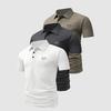 Herren 3er-Pack Waffelstrick Poloshirts MILANO Print Lässige Kurzarmtops Weich Dehnbar Tägliche Kleidung