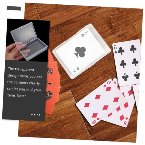 Anneome 8-Piece Storage Box, Star Realms Board Game Organizer and Storage, Chaos Emerald Clear Deck Holder, Playing Card Case, Poker Case, Poker Card