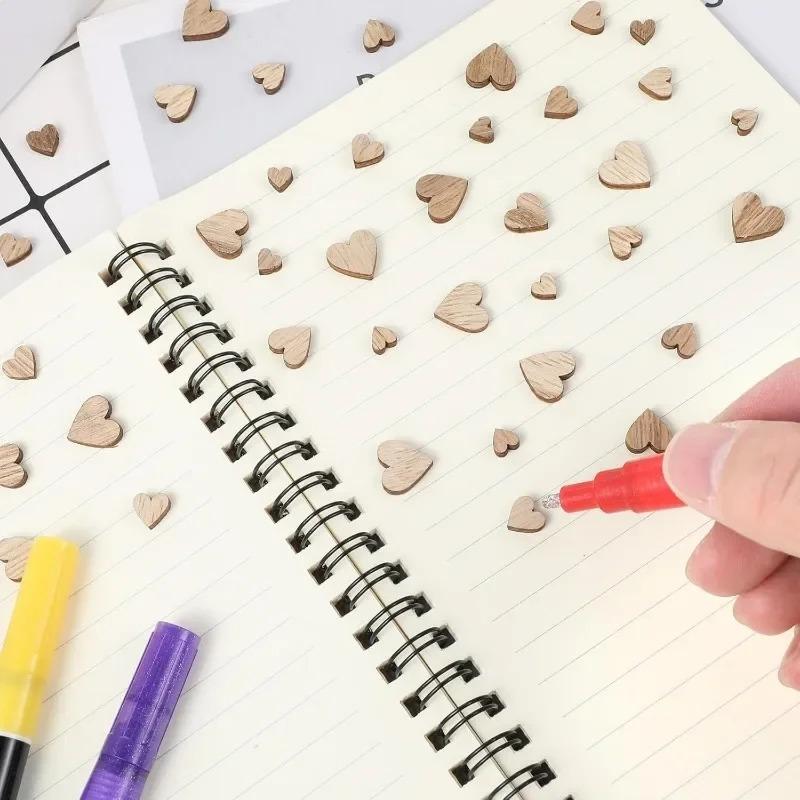 100PCS Wooden Hearts for Crafts Wooden Slices Wood Hearts Cutout Slices DIY Unfinished Wooden Ornaments Embellishments Craft