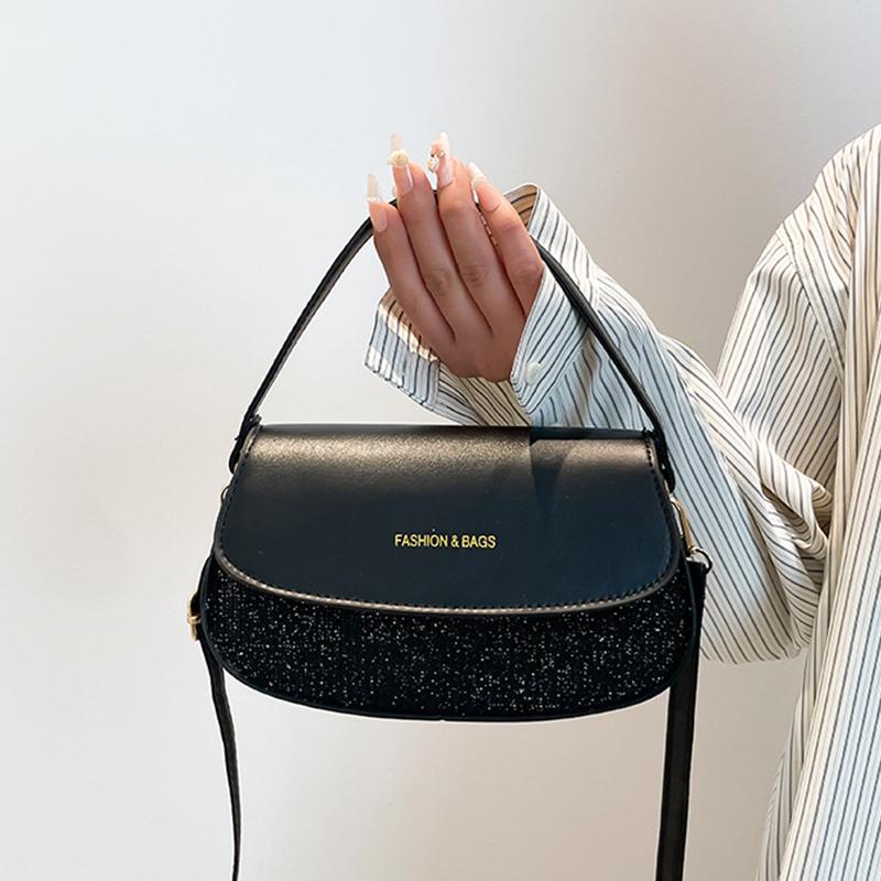 Women's Faux Leather Handbag Versatile Fashion Shoulder Casual Commuting Bags Girl Brand Designer Saddle Handbag KTB