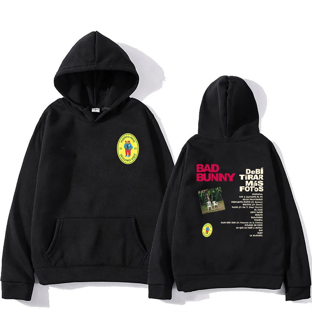 BAD BUNNY 2025 Album Debí Tirar Más Fotos Hoodie Herren/Damen Hoodies Harajuku Ästhetik Winterkleidung Fleece Pullover Sweatshirt