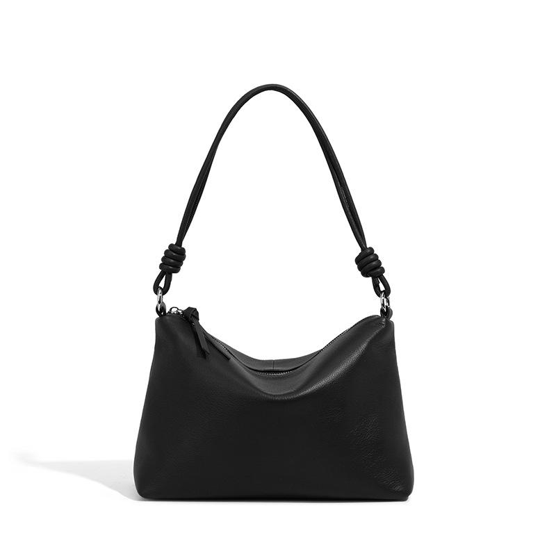 Women's First Layer Cowhide Underarm Tote Bag  Spring and Summer Simple Commuting Large Capacity Single Shoulder Crossbody Dumpling Bag