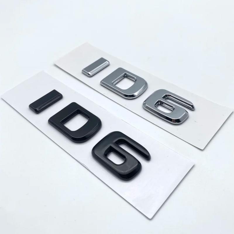 FD06-3D Flat Letters ABS Emblem GTX GTC ID4 ID6 for Volkswagen Car Tailgate Trunk Lid Nameplate Badge Logo Sticker Chrome Black