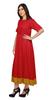 Moomaya Solid Casual Cotton Dress For Women A-Line Long Maxi Kurti Women