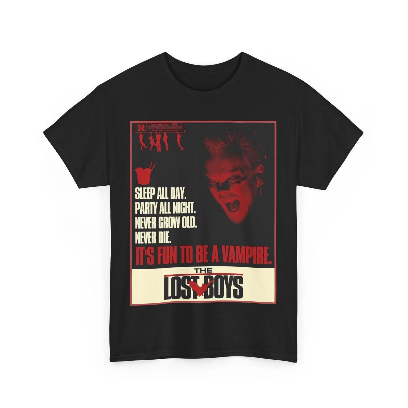 The Lost Boys Movie Kiefer Sutherland Fitted 100% Cotton T-shirt Mens Tees Top Unisex L