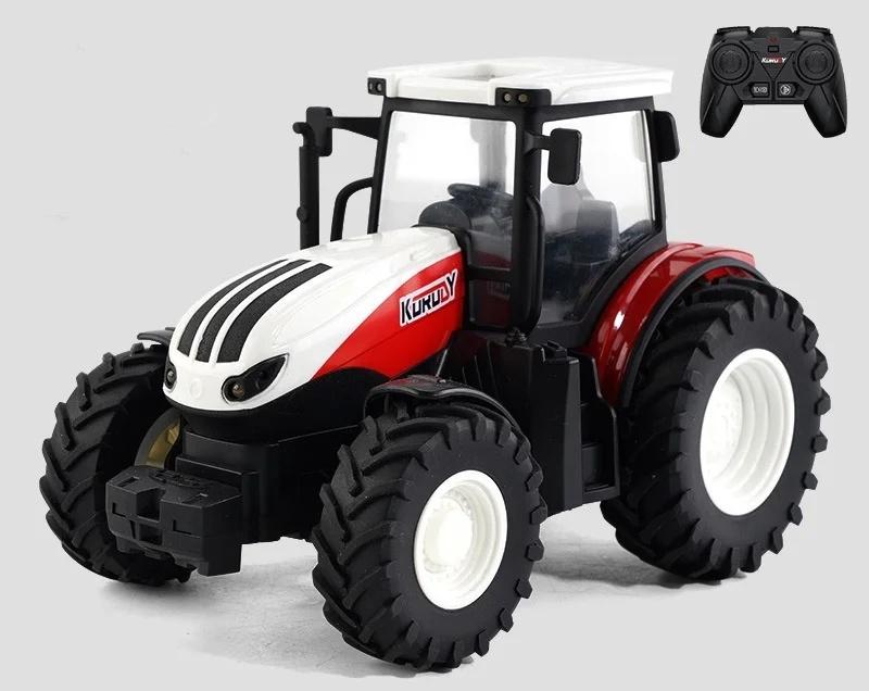 2.4 GHZ Remote Control Tractor Toy Kids RC Tractor Set Toddlers Farm Vehicle Toys for 3 4 5 6 7 8 9 Year Old