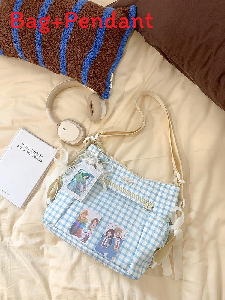 College Style Sweet Transparent Tote Bag With Zipper Pockets For Daily Use