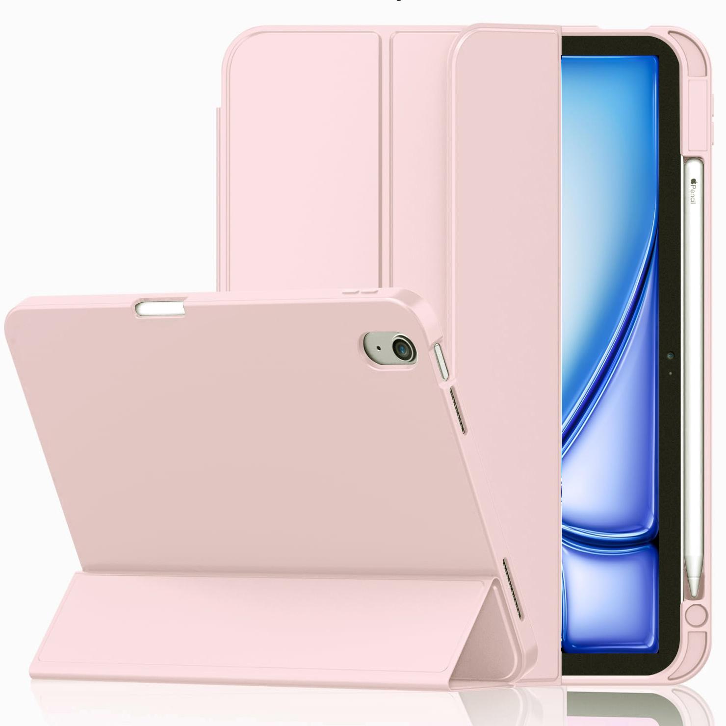For IPad Air 11-inch M4/M3/M2 (2026/2025/2024) IPad Air 5th/4th Generation (2022/2020) 10.9 Inch Magnetic Case Flip Smart Cover iPad Air 10.9 11 бледно-розовый
