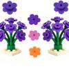 300Pcs Moc Six Petal Flower Bulk Plant With Round Holes Grass Garden Decorate Street View Building Block Kid Toy Compatible 3742