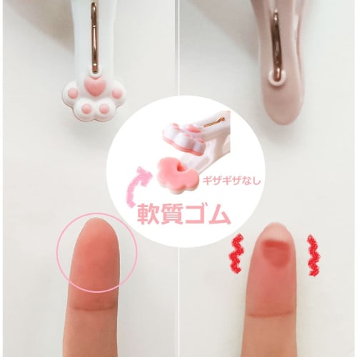 DearJapan Stylish and Cute Clothespins, Pack of 12, Convenient Uses: Diaper Changing, Smartphone Stand (Cat's Paw)