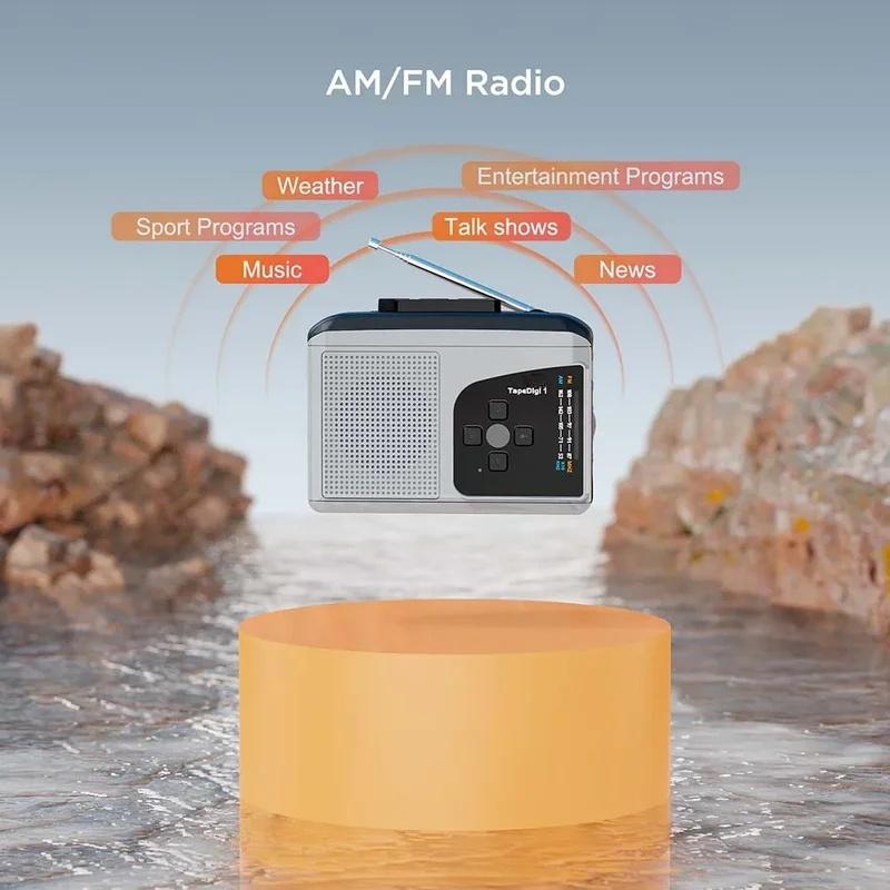 EZ234 Tape Cassette Walkman Player To MP3 Converter with Speaker AM/FM Radio Cassette Recorder To TF Card Audio Capture Card