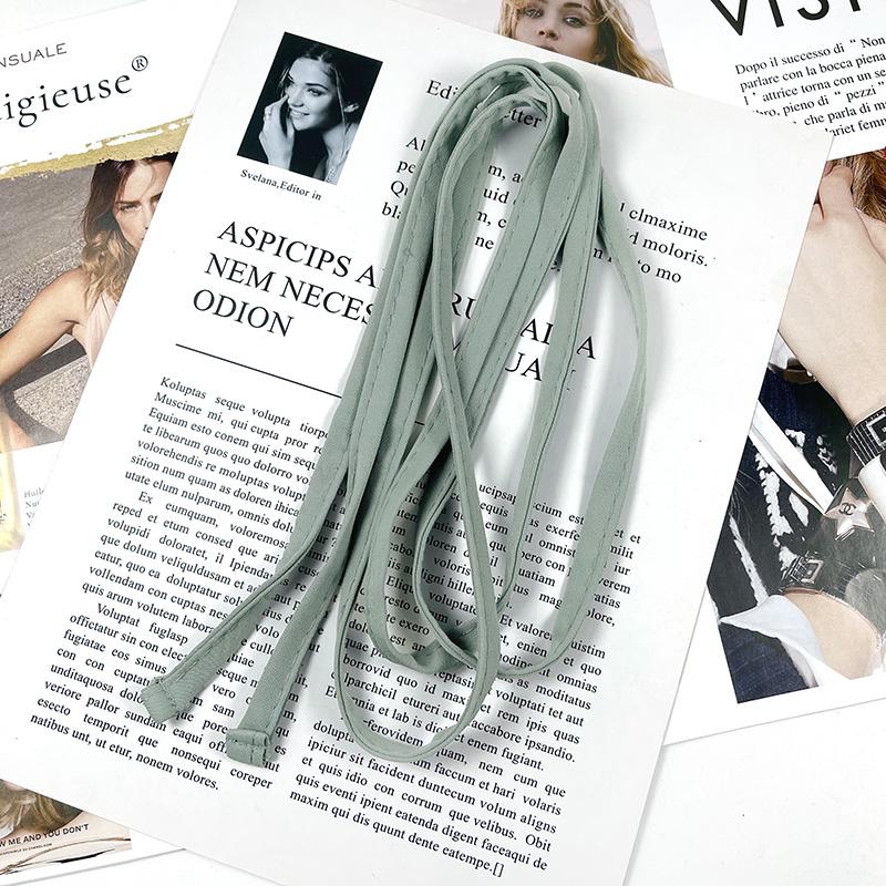 Spring/Summer Thin Tie & Belt Set: Solid Color, Versatile & Simple Clothing Accessories