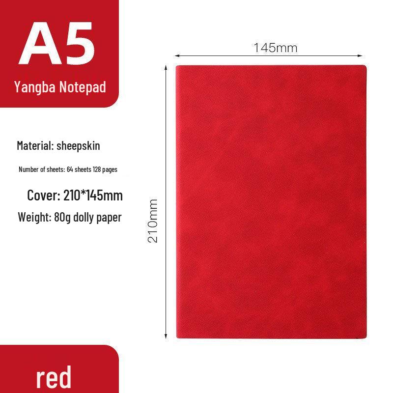 A5 Retro Sheepskin Notebook Set with Pen – Custom Softcover for Business or Student Use