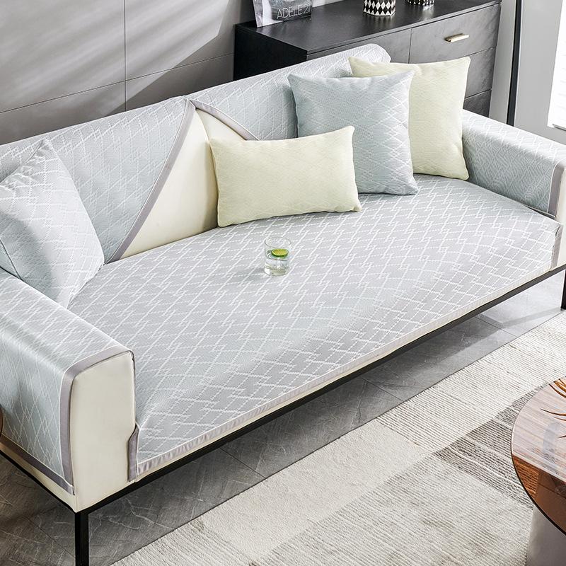 Ice Silk Sofa Cushion Modern Simple High-End Non-Slip Seat Cushion for Summer Summer Summer Leather Sofa Cover Towel Ice Pad